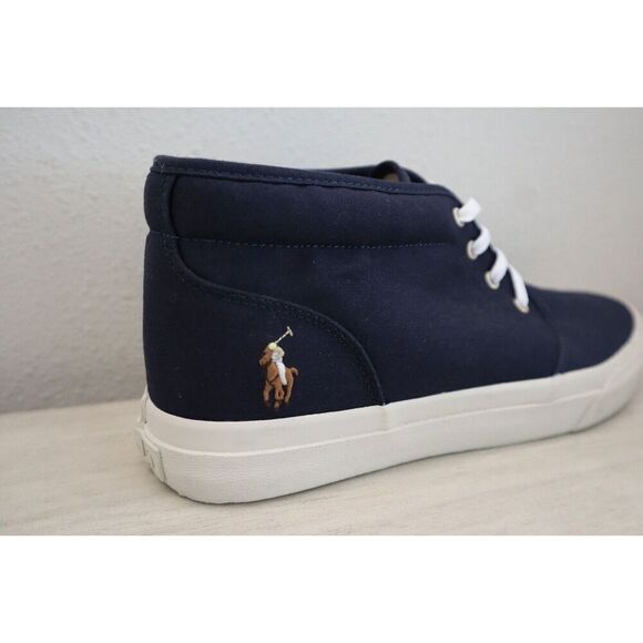 Polo Ralph Lauren Men's Sz 11.5 Navy Keaton Canvas Chukka Boot Sneakers $110 - Picture 11 of 14